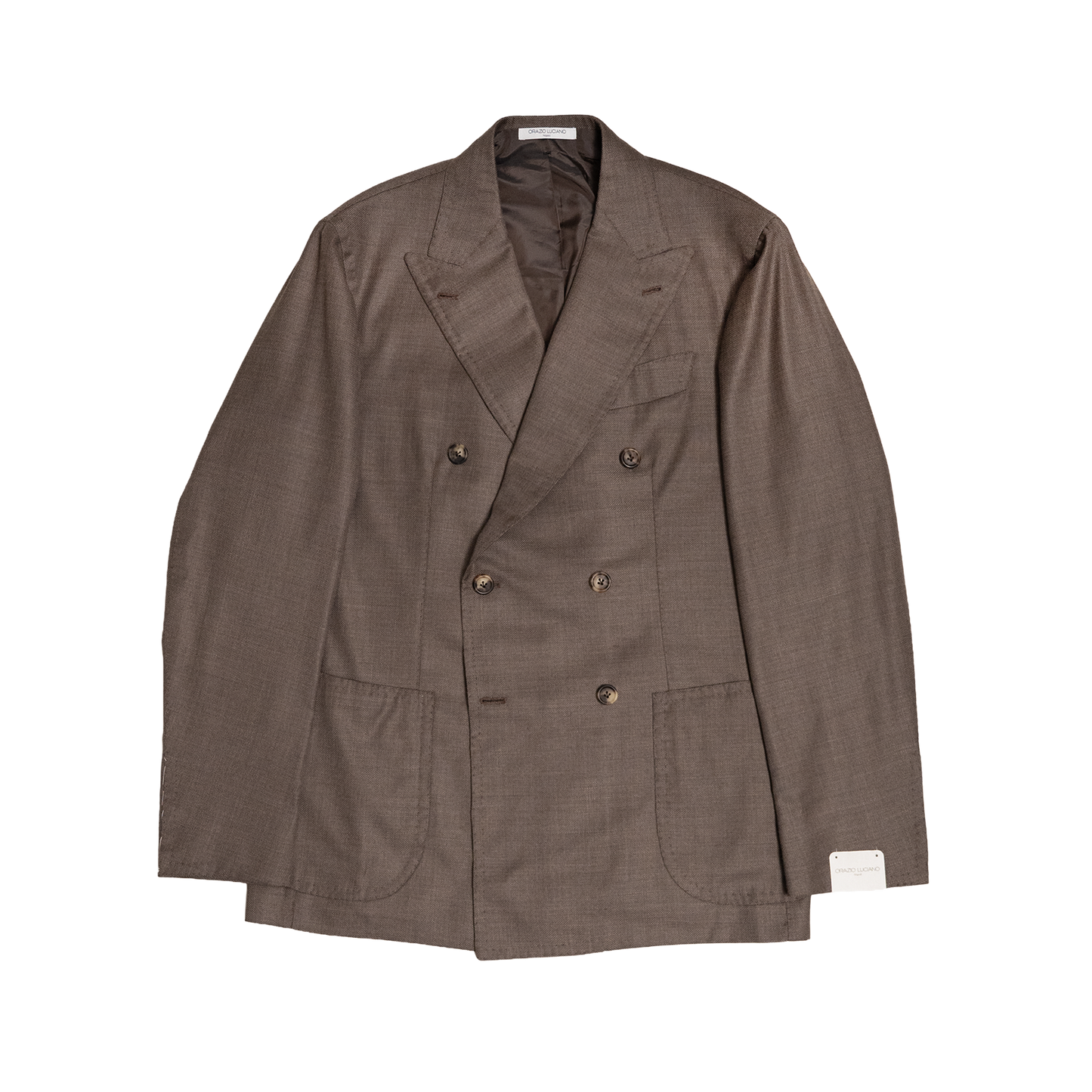 Orazio Luciano | Double Breasted Jacket Warm Taupe