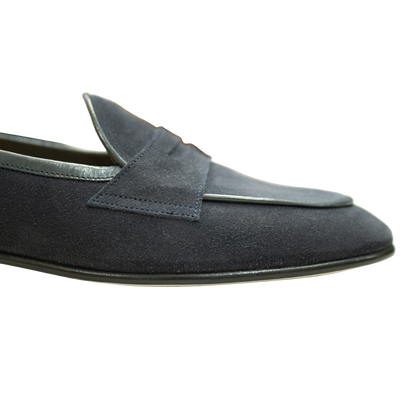 Oriental Shoemaker | Fry Unlined Suede Belgian Loafer Grey
