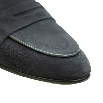 Oriental Shoemaker | Fry Unlined Suede Belgian Loafer Grey