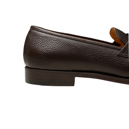 Oriental Shoemaker | Albers Penny Loafer Dark Brown Grain
