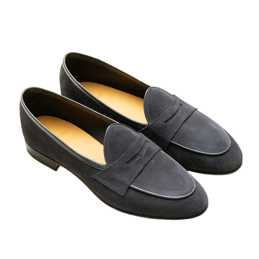 Oriental Shoemaker | Fry Unlined Suede Belgian Loafer Grey