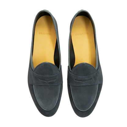 Oriental Shoemaker | Fry Unlined Suede Belgian Loafer Grey