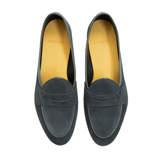 Oriental Shoemaker | Fry Unlined Suede Belgian Loafer Grey