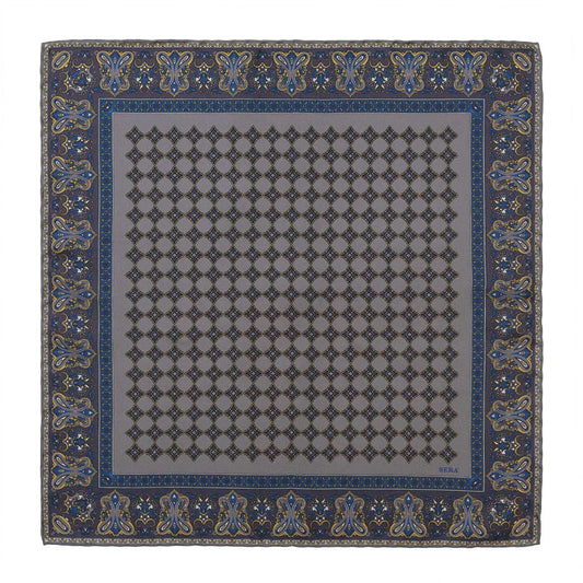 Serà Fine Silk | Ravenna Grey Silk Pocket Square