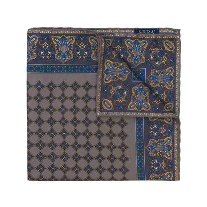 Serà Fine Silk | Ravenna Grey Silk Pocket Square