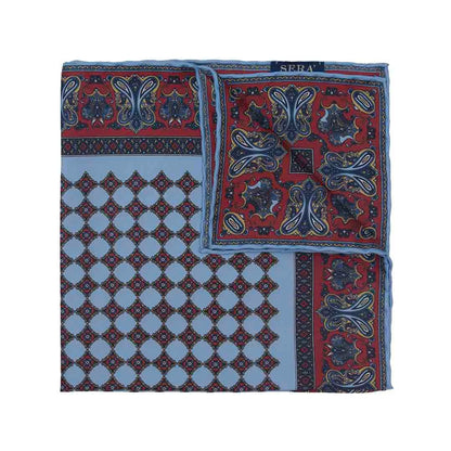 Serà Fine Silk | Ravenna Light Blue Silk Pocket Square