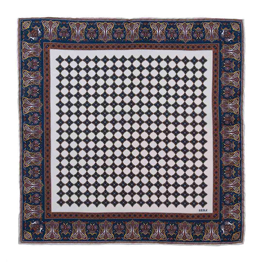 Serà Fine Silk | Ravenna White Silk Pocket Square
