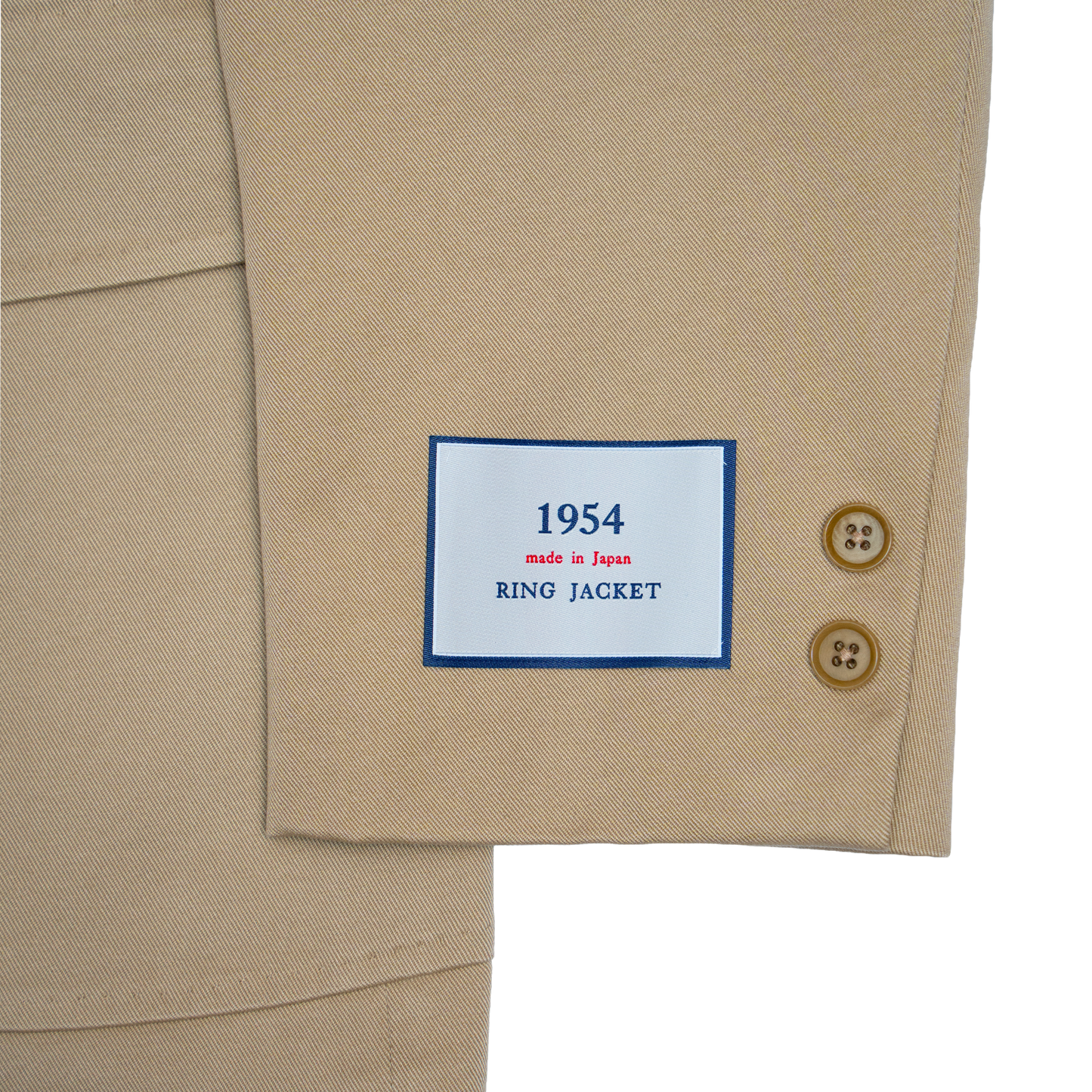 Ring Jacket | 1954 Collection Biege Cotton Singel Breasted Jacket