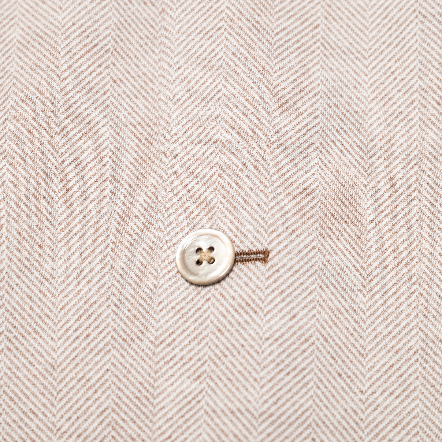 Ring Jacket | Nehru Jacket Beige Brown Herringbone