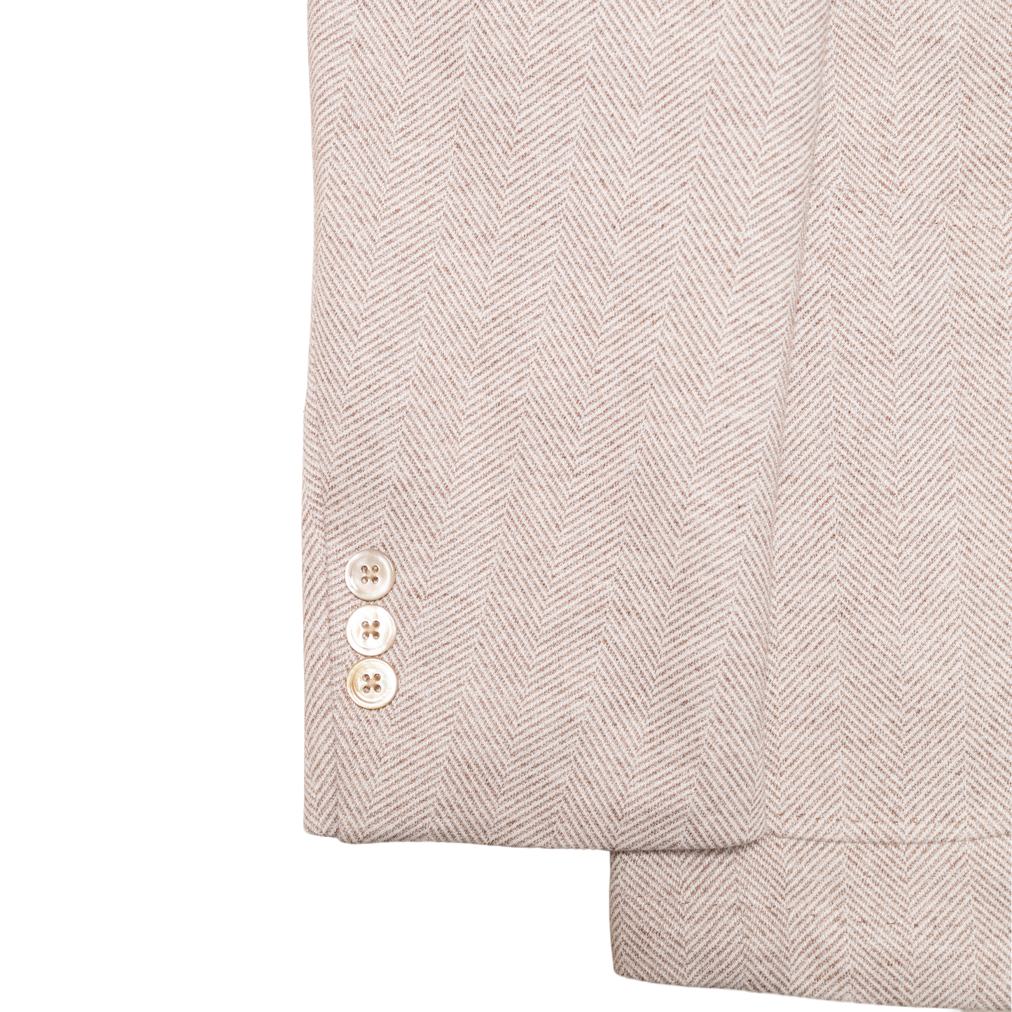 Ring Jacket | Nehru Jacket Beige Brown Herringbone