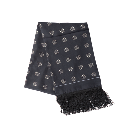 Stefano Cau | Silk All Season Scarf Black S4