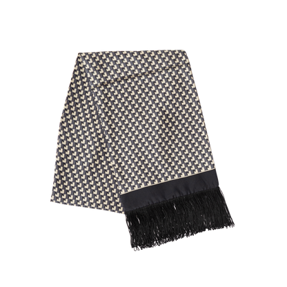 Stefano Cau | Silk All Season Scarf Black S7