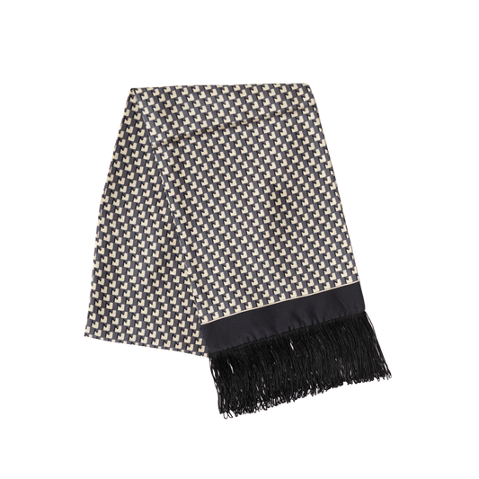 Stefano Cau | Silk All Season Scarf Black S7