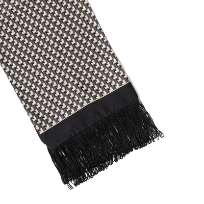 Stefano Cau | Silk All Season Scarf Black S7