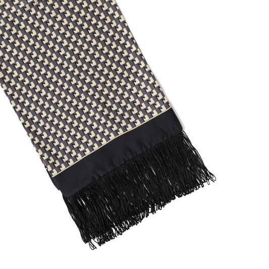 Stefano Cau | Silk All Season Scarf Black S7