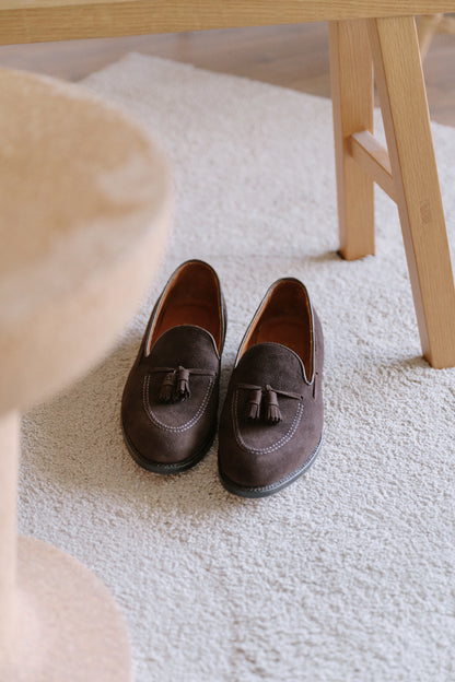 Alden | 666 Tassel Loafer Mocha Kid Suede