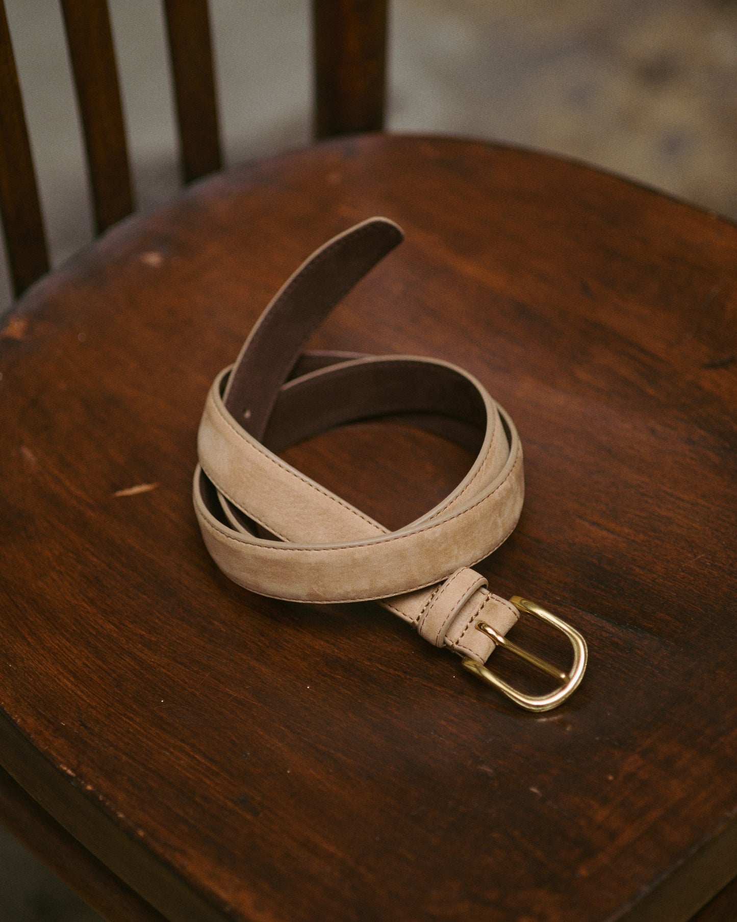 Simonnot Godard | Nubuk 25mm Brass Almond Belt