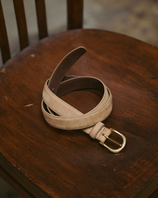 Simonnot Godard | Nubuk 25mm Brass Almond Belt