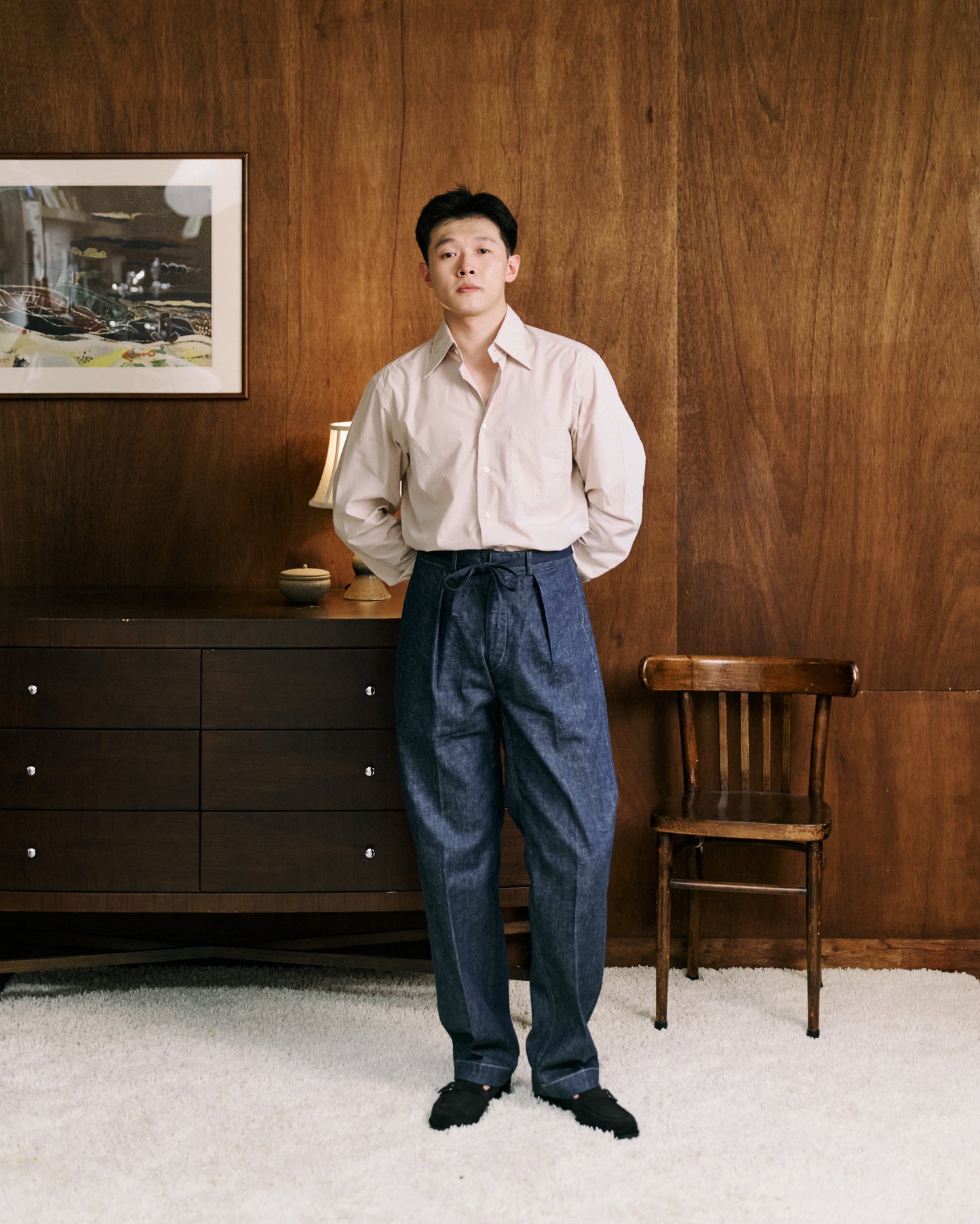 Coherence | Alain 10oz Logger Selvedge Denim Trousers Indigo