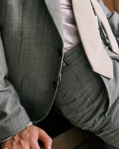 Orazio Luciano | Single Breasted Suit Black & White POW