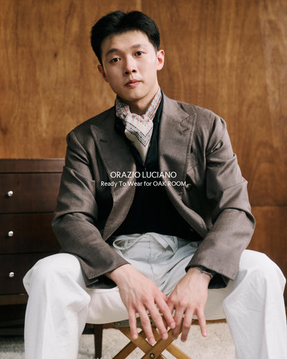 Orazio Luciano | Double Breasted Jacket Warm Taupe
