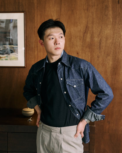 Coherence |  Abiquiu Western Shirt Logger Selvedge Denim Indigo