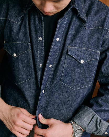 Coherence |  Abiquiu Western Shirt Logger Selvedge Denim Indigo