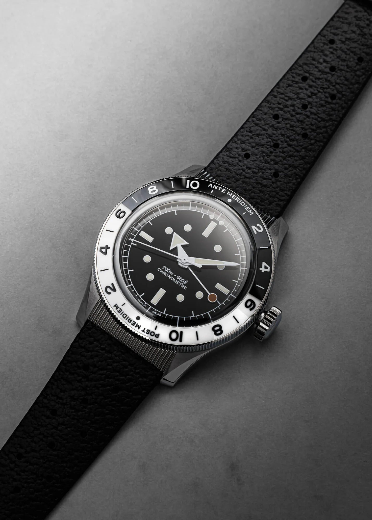 Serica | Ref. 8315-1 GMT Travel Chronometer Enamel Black