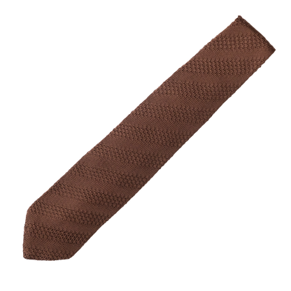Seven Fold | Knit Tie Brown