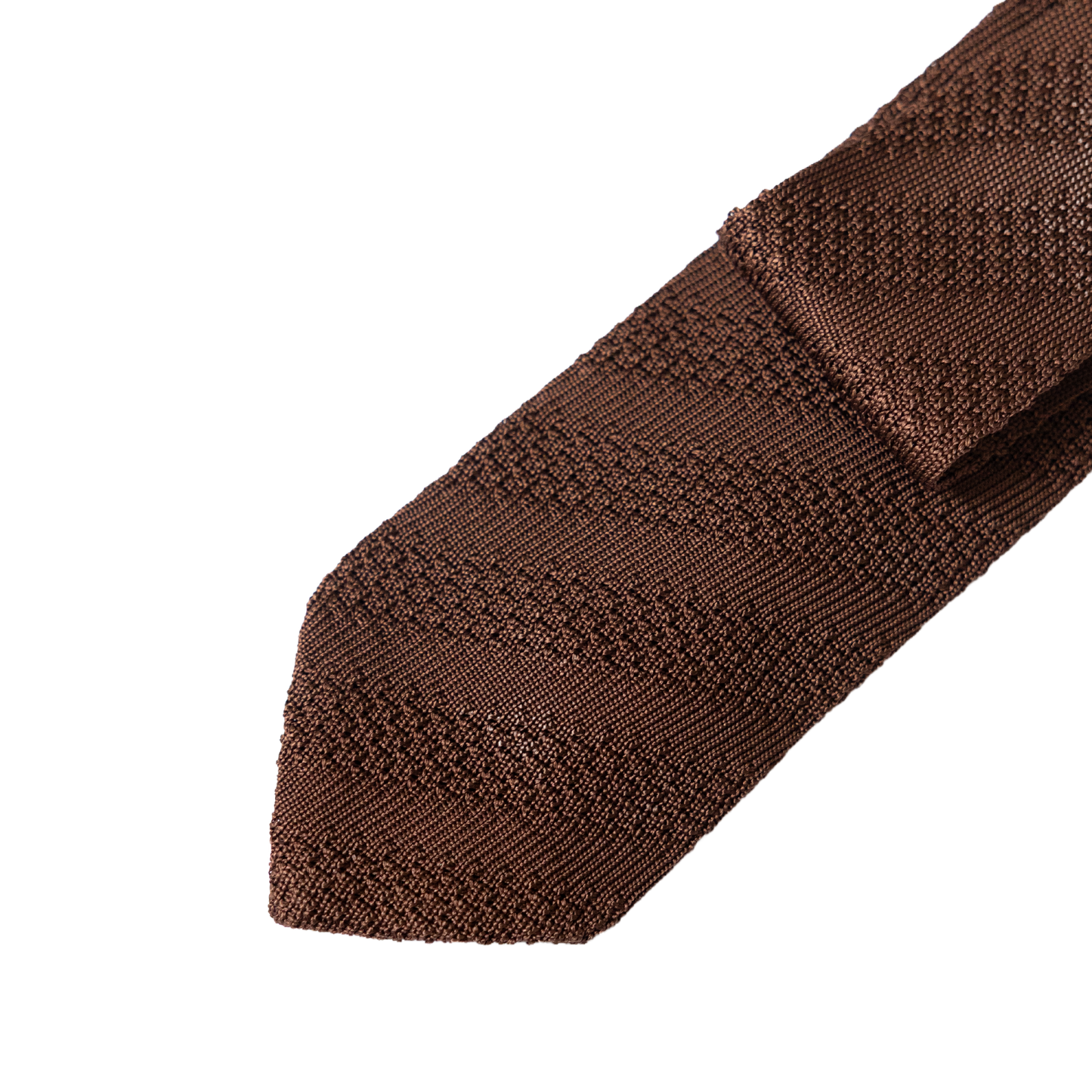 Seven Fold | Knit Tie Brown