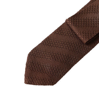 Seven Fold | Knit Tie Brown
