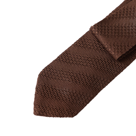 Seven Fold | Knit Tie Brown