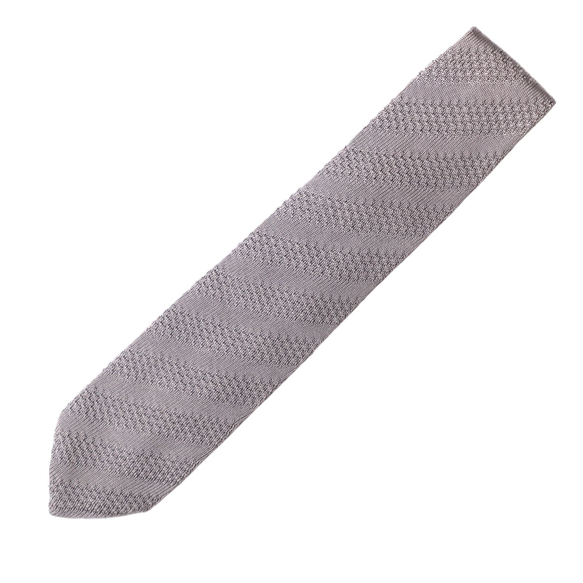 Seven Fold | Knit Tie Light Grey