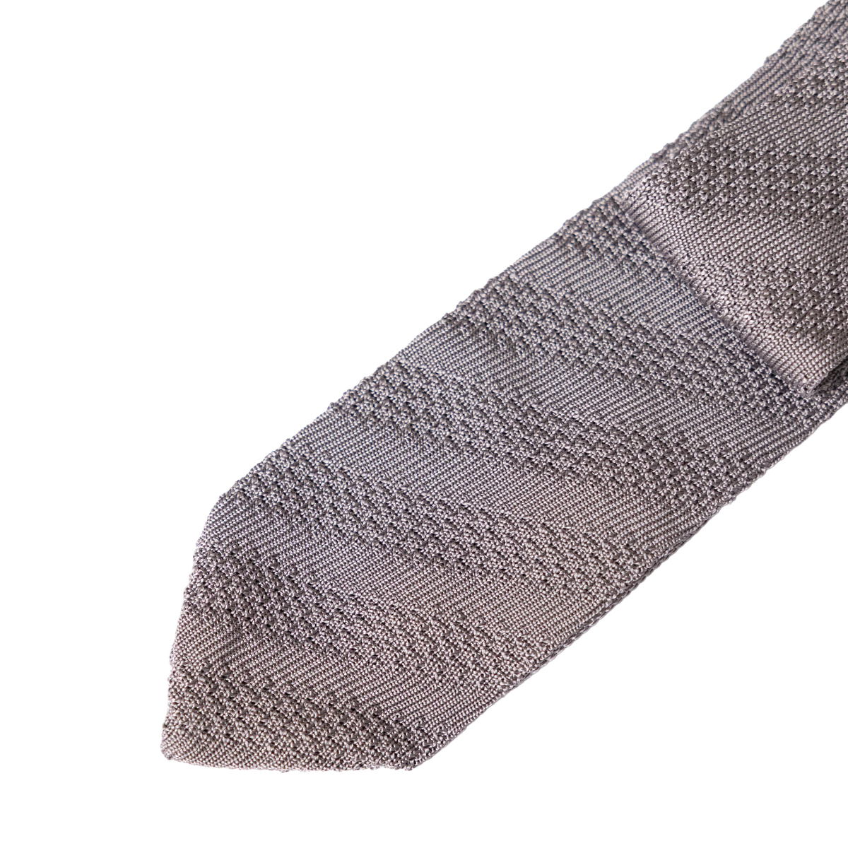 Seven Fold | Knit Tie Light Grey