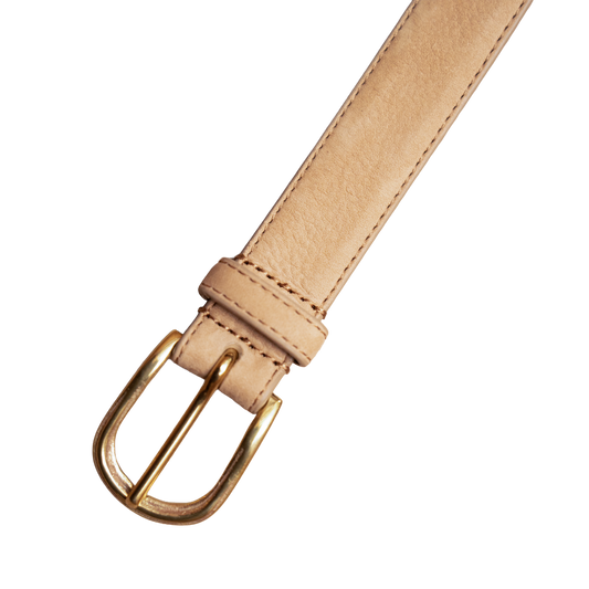 Simonnot Godard | Nubuk 25mm Brass Almond Belt
