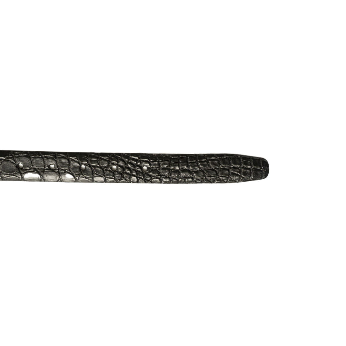 Simonnot Godard | Crocodile 25mm Brass Black Belt