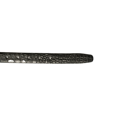 Simonnot Godard | Crocodile 25mm Brass Black Belt
