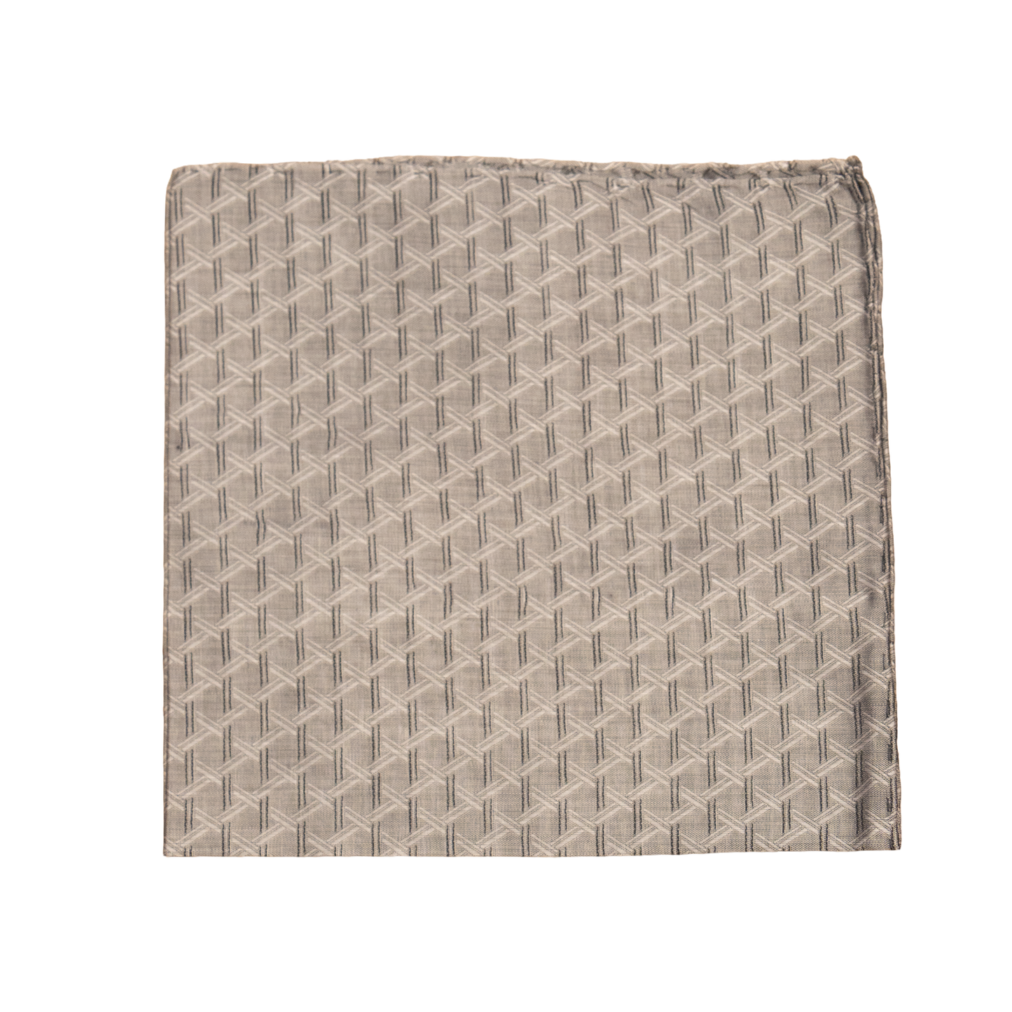 Simonnot Godard | HTAG Jacquard Grey Pocket Square