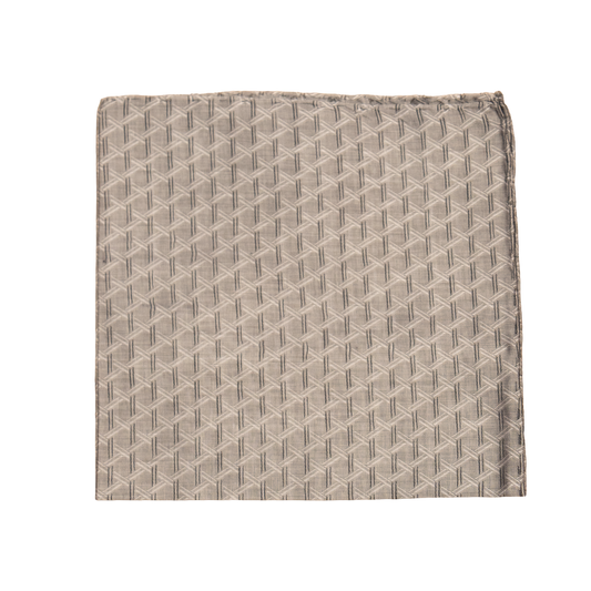 Simonnot Godard | HTAG Jacquard Grey Pocket Square