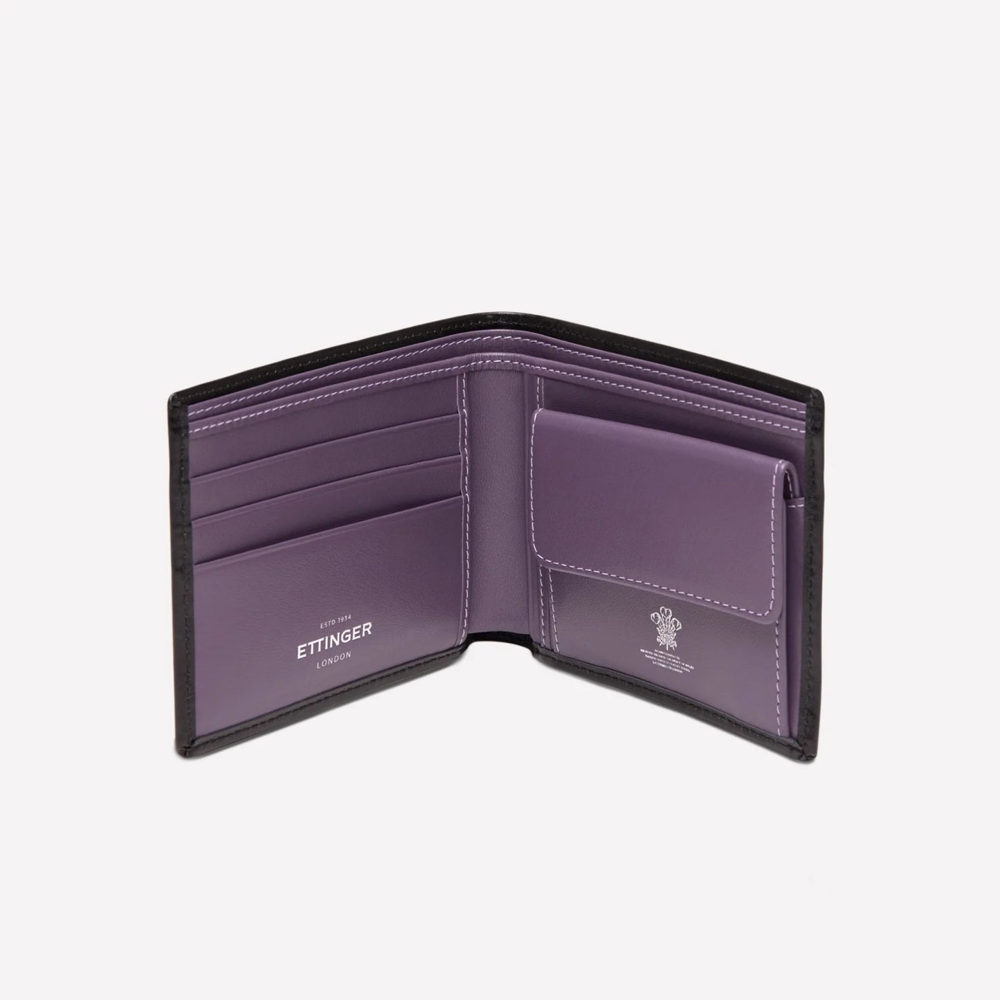 Ettinger | Sterling Billfold Wallet With 3 C/C & Purse Purple