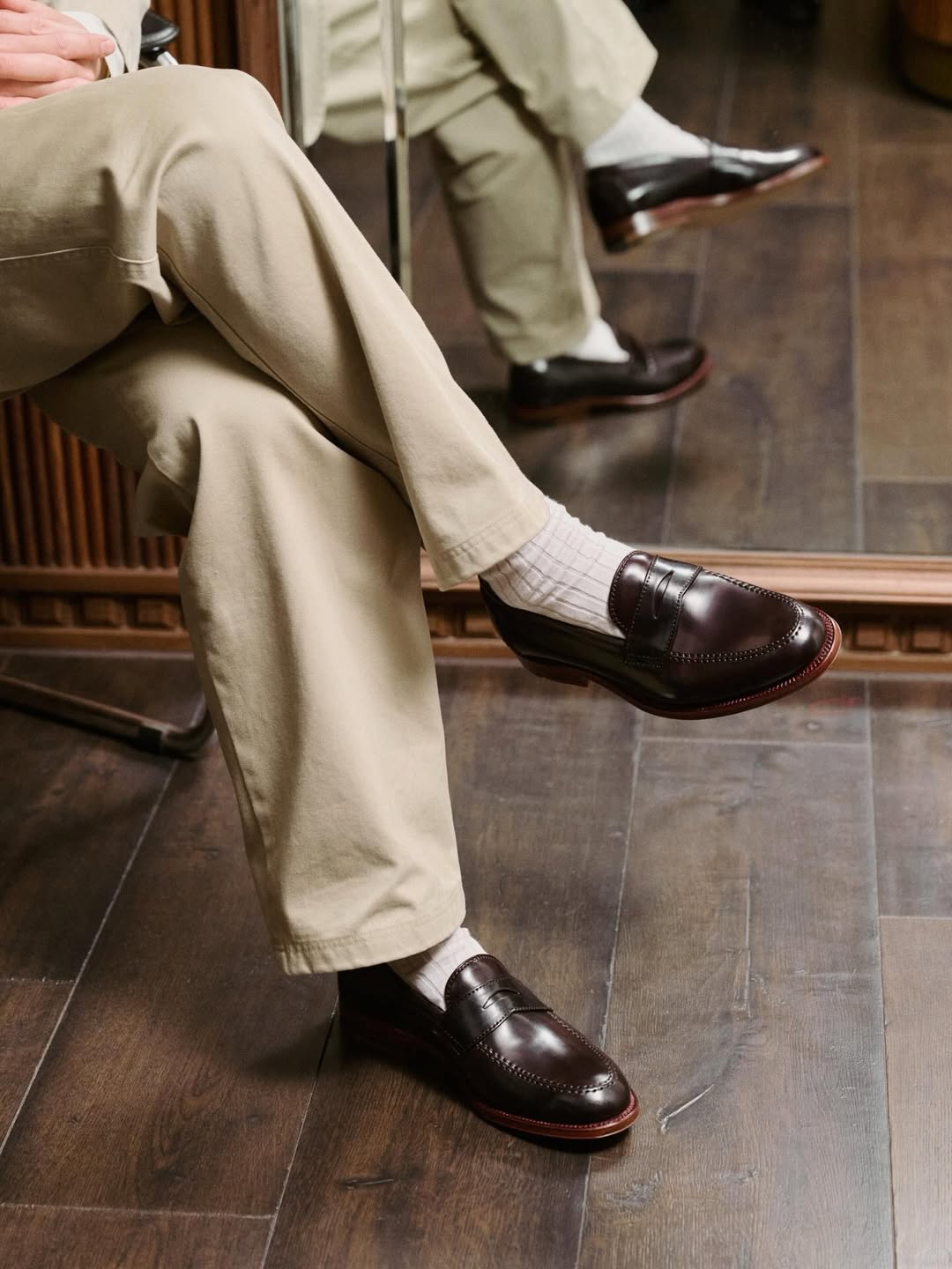 Alden | 96288 Leydon Penny Loafer Color 8 Shell Cordovan