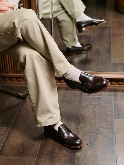 Alden | 96288 Leydon Penny Loafer Color 8 Shell Cordovan