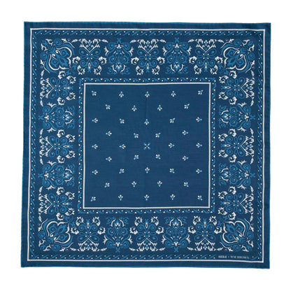 Serà Fine Silk | Serà x WM Brown - Cotton & Silk Blue Bandana