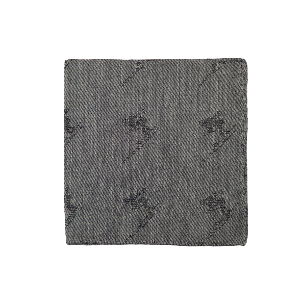 Simonnot Godard | Skieur Gris Pocket Square