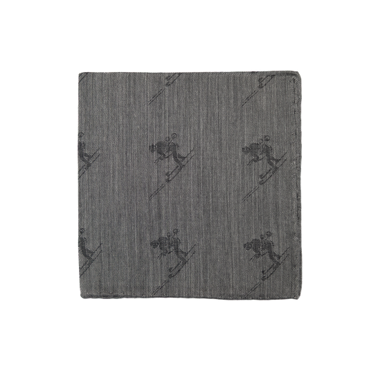Simonnot Godard | Skieur Gris Pocket Square