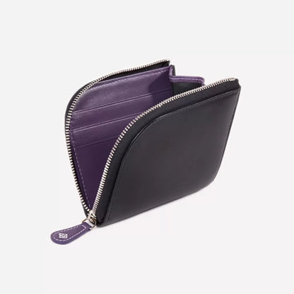 Ettinger | Sterling Zipped Curved Wallet W/ Key Strap Purple