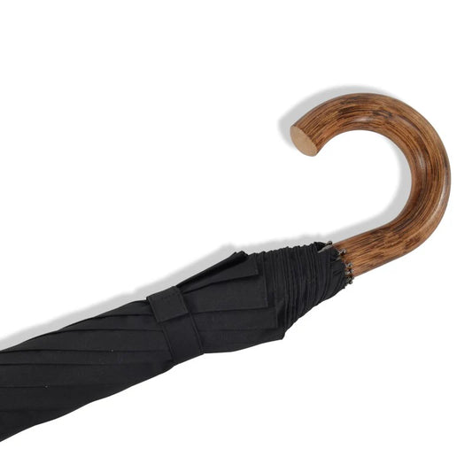 Fox Umbrella | Calma Crook Handle Telescopic Black