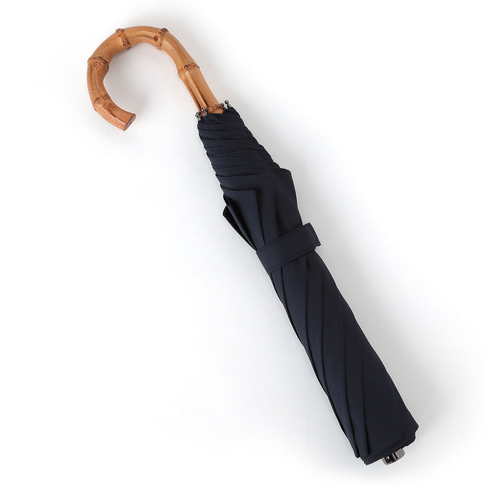 Fox Umbrella | Whangee Crook Handle Telescopic Navy