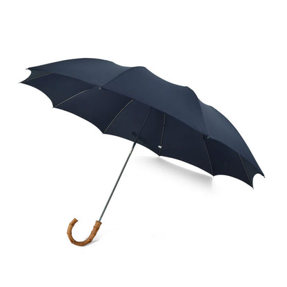 Fox Umbrella | Whangee Crook Handle Telescopic Navy