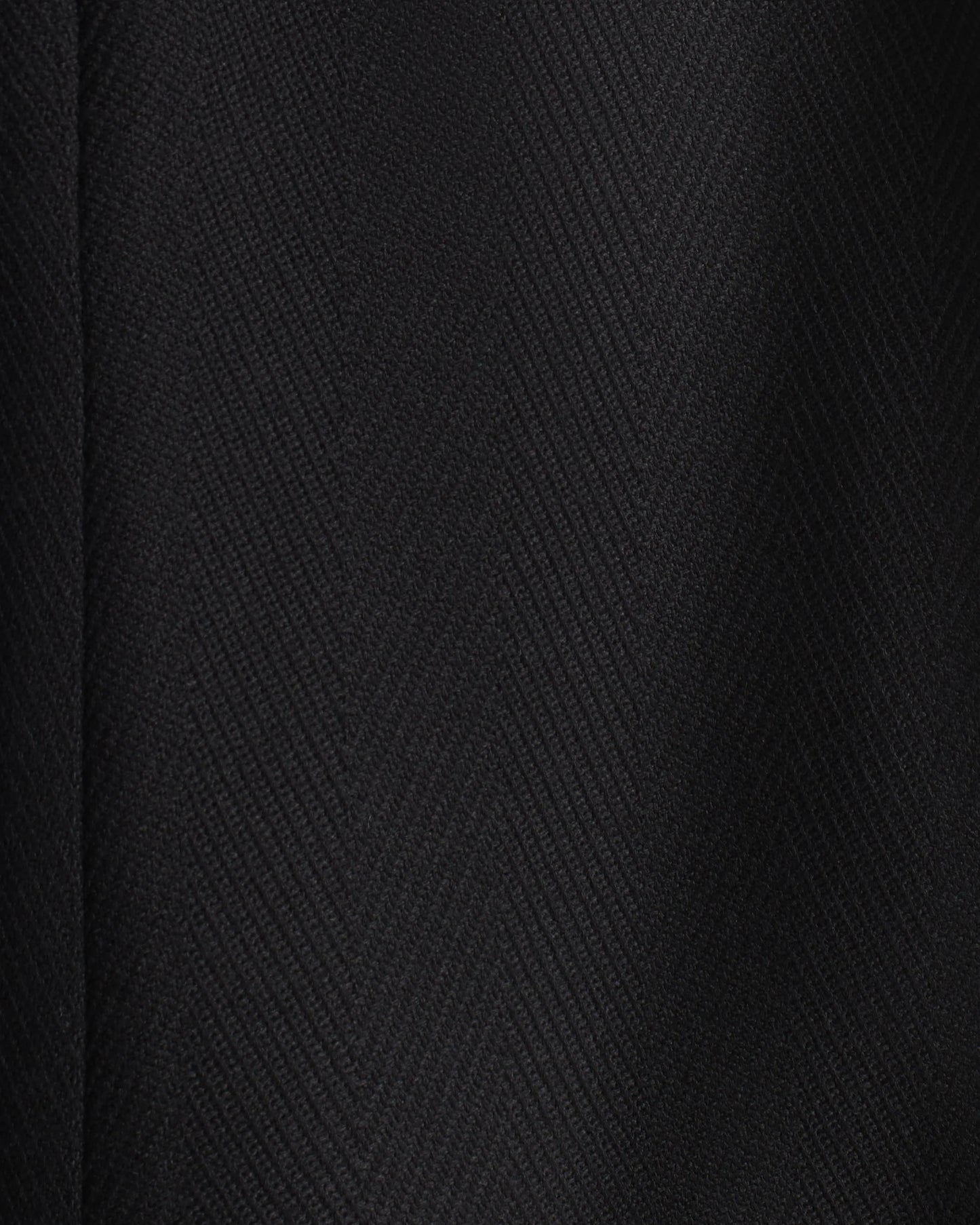 Husbands Paris | Wide Trousers in 4-ply Cavalry Virgin Wool Twill Black Herringbone